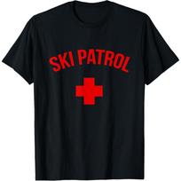 Slidinėjimo patrulių marškinėliai_ Slidinėjimo patrulių sertifikuotas marškinėlis T-shirt S juoda