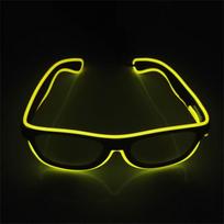 Šventiniai akiniai nuo saulės Klasikiniai šviečiantys akiniai LED akiniai Mirksintys akiniai Neono akiniai Šviečiantys akiniai Yellow