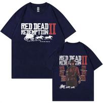 Game Player Red Dead Redemption 2 Tshirt Men Women Casual Vintage Cotton Short Sleeve T Shirts Unisex Fashion Oversized Tshirt M