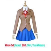 Scione Literature Club Monika Anime Cosplay kostiumas Sayori Yuri Natsuki kostiumas Moterų mokyklinė uniforma XXS