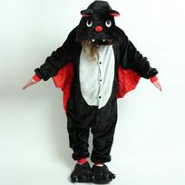 Black Bat Cosplay pižama kigurumi onesie pižama Vaikiški berniukai su gobtuvu miegui Žieminiai batai vaikams Juokingos dovanos kostiuminiai drabužiai mergaičių komplektai 4T