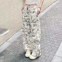 Vintažinės Y2k Baggy Pants Woman Oversize Kamufliažas Gatvės Apranga Hip Hop Laisvos Kelnės Korėjos Mada Kasdienis Amerika Retro XL