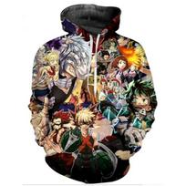 2020 Anime Boku No Hero My Hero Academia 3D spaudas kasdienis džemperis vyrams moterims gobtuvai S
