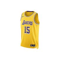 Nike Los Angeles Lakers Icon Edition 2022/23 Digital Letter Print Mesh marškinėliai apvalios kaklo iškirpte be rankovių, geltoni DN2009-735 S