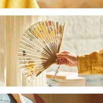 Tradicioninis Korėjos vėduoklis – Nam Il-ho „Gelė“ dizainas – Yellow Flower