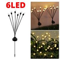 Saulės sodo grybų šviestuvai Dekoracija Vandeniui atsparus Lauko Medūzos lempa Kraštovaizdžio įsmeigiamas Žolės šviestuvas Kalėdos Vakarėlis Warm-6LED(1Pc)