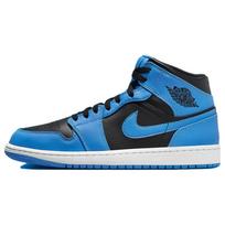 Air Jordan 1 Mid University Blue Black Vyriški Sportbačiai Balti DQ8426-401 44.5