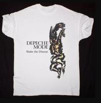 DEPECHE MODE SHAKE THE DISEASE Marškinėliai trumpomis rankovėmis Balti Medvilniniai S iki 2345XL 2XL