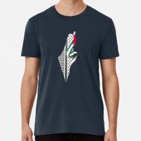 Palestinietiška keffiyeh | Palestinos žemėlapio raštas S-5XL Pagaminta AU/JAV Marškinėliai 3XL