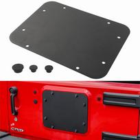 Atsarginio rato laikiklio pašalinimo užpildymo plokštės dangtelis Jeep Wrangler JK 2007-2017, bagažinės dangčio kištukas, guminis, metalinis, automobilio išorės aksesuarai juoda