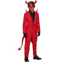 Vaikų Helovino Raudonas Demonas Velnias Piktasis Cosplay Kostiumas Berniukams Mergaitėms Karnavalo Šventės Suknelė Rago Galvos Apdangalas Kostiumas Karnavalo Vampyro Drabužiai L red
