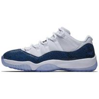 Air Jordan 11 Retro Low Tamsiai mėlynos gyvatės odos 2019 Unisex sportbačiai Balti Juodi-Tamsiai mėlyni CD6846-102 43