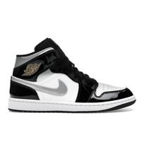 Air Jordan 1 Mid SE Juodi Balti Metalinio Sidabro Vyriški Sportbačiai Metalinio Aukso HV0789-010 46