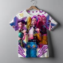 Fashion Casual Kids T-shirt KPop Demon Hunters Cool Girls Tee Top Funny Gift for Fans Tshirt -KPop Demon Hunters Clothes 110