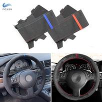 Automobilio zomšos odos vairo apdailos dangtelis BMW M Sport E46 Coupe M3 E46 2000 - 2004 2005 2006 M5 E39 2000 2001 2002 red line-Red