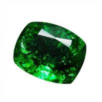 Natūralus 10,56 ct Kolumbietiškas smaragdas, pagalvėlės formos, SERTIFIKUOTAS laisvas brangakmenis 13 mm approx. žalia