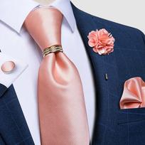 Džentelmeniškas kaklaraištis 8,5 cm šilko kaklaraištis su Boutonniere vyriškais vestuviniais kaklaraiščiais Rankogalių sąsagų rinkinys verslo vakarėliui Dibangu 7242