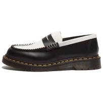 Dr. Martens Penton Odiniai Lofaeriai Juodi Balti Unisex Sportbačiai 41185001 37