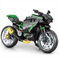 Miesto Retro Techninis Moto Automobilis Konstruktoriai Lenktyninis Motociklas Transporto Priemonės Kaladėlės Žaislai Vaikams Dovanos