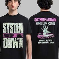 System Of A Down Soldier Field Čikagoje 2025 m. marškinėliai Rugpjūčio 31 d. ir Rugsėjo 1 d. S