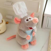 Ratatujas Pliušinė Pelė Žaislas Lankelis Žavingas Plaukų Aksesuaras Kimštas Dovana Lėlė Light Gray Doll,13cm