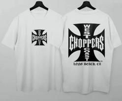 West Coast Chopper Dvi pusės Grafinis Juodas Marškinėlis M