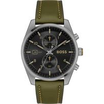 BOSS Skytraveller Juodas Rudo Odos Vyriškas Kvarcinis Laikrodis 1514148 juoda