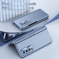 Prabangus smūgiams atsparus rašiklio laikiklis Sulankstomas dėklas Samsung Galaxy Z Fold3 5g Fold 4 Fold4 Fold 3 Grūdinto stiklo apsauginės plėvelės Dėklai For Samsung Z Fold 3 mėlyna