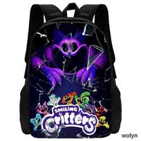 Smiling Critters Berniukų ir mergaičių kuprinė Didelės talpos Animacinis Anime Žaidimų spausdinimas Kuprinė Mochila Vaikų dovana