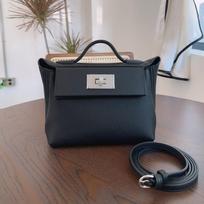 Nauja tikros odos moteriška rankinė Headlayer Evercolor Splicing Swift2424 Rankinė Universali per petį nešiojama rankinė 22x9x14cm juoda