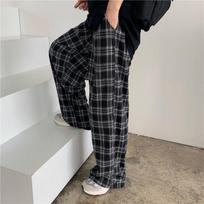 Vyriškos laisvalaikio tiesaus kirpimo Harajuku languotos hip-hop kelnės 4XL juoda