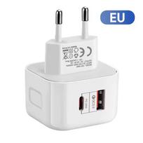 PD 20W USB Type C įkroviklis Greito įkrovimo adapteris Telefono greitasis įkroviklis skirtas iPhone Samsung Xiaomi Huawei Sieninis įkroviklis EU/US/UK kištukas UK Plug