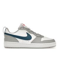 Nike Court Borough Low 2 GS Balti Šviesiai Dūminiai Pilki Marina Vaikų Kedai Habanero-Raudoni BQ5448-117 35.5