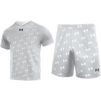 Under Armour Logotipas Spausdinti Kvėpuojantys Megzti Trumpomis Rankovėmis Marškinėliai Bėgimo Treniruotės Penkių Taškų Šortai Laisvalaikio Sporto Rinkinys 21500531-009+21500231-009 M
