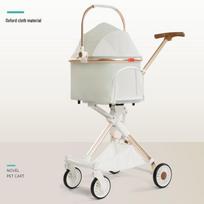 Lengvas, su plačiu matomumu augintinių vežimėlis šunims ir katėms, sulankstomas vienu mygtuku, populiarus dizainas High-View Pet Stroller