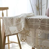 Tuščiavidurė dekoratyvinė staltiesė Nėriniai staltiesė Stačiakampė staltiesė Valgomojo stalo užvalkalas Obrus ​​Tafelkleed mantel mesa nappe 60*60cm smėlis