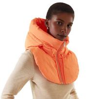 Yousheng Winter Ultralight pūkinė skrybėlė paltas kaklo apykaklė Užtrauktukas Užsegimas Virvelė Vyriškas Šiltas Žiedas Šalikas Balaclava Kepurė Kailis Šalikas Trumpas Ant viršaus M oranžinė
