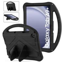 Vaikiškas dėklas, skirtas Samsung Galaxy Tab A9 Plus (11 colių) Nuo kritimo atsparus smūgiams rankinis stovas, skirtas Samsung Galaxy Tab A9+ 11,0  dangtelis A9 Plus (11 Inch) juoda