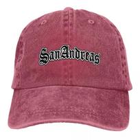 Madingi GTA San Andreas Logotipo Beisbolo Kepurės Unisex Stiliaus Nusidėvėjęs Džinsinis Galvos Apdangalas Lauko Bėgimo Golfo Kepurės Kepurė Adjustable raudona