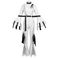 Anime Code Geass: Hangyaku No Lelouch Cosplay Kostiumai C.c. Cos kostiumas, baltas, prigludęs kombinezonas su žaliais perukais, pilnas komplektas 2XL 60-65kg smėlis