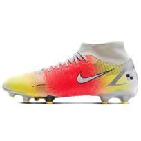Nike Mercurial Superfly 8 Futbolo Batai Vyriški Vidutinio Aukščio Balti/Ryškiai Oranžiniai/Metalinio Sidabro Sportbačiai CV0948-108 39