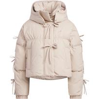 Adidas Originals FW25 Bow Play Šilta sportinė striukė su gobtuvu, pilna ančių pūkų, moteriška striukė KC2610 XS white