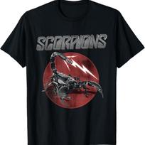 Oficialus Scorpions 7 lizdo kištuko juodas marškinėlis S juoda