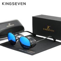 Originalūs KINGSEVEN Retro Apvalūs Steampunk Akiniai nuo saulės Vyriški Retro Moteriški Akiniai nuo Saulės Atspalviai Vintažiniai Kelioniniai Akiniai 7550 M