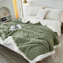 7 spalvų žieminės storos antklodės šiltos vilnonės antklodės minkštos ant sofos užvalkalas lovatiesė dvipusė vienspalvė lovatiesė 70x100cm žalia