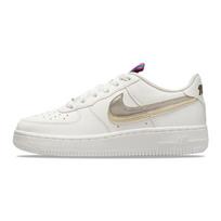 Nike Air Force 1 LV8 GS Off Noir Summit White Kids Sneakers Pink-Prime Metallic-Pewter DH9595-001 36