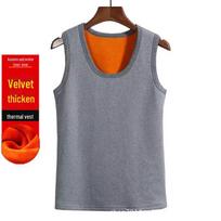 Vyriška pašiltinta aksomu pamušalu berankovė šilta liemenė 4XL