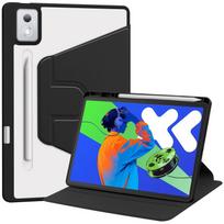 Apsauginis dėklas, skirtas Lenovo Idea Tab Pro 12.7'', su 360 laipsnių besisukančiu apsauginiu stoveliu, išmanus skaidrus galinis dangtelis su automatinio įjungimo/išjungimo funkcija Lenovo Idea Tab Pro juoda