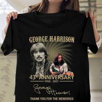 Retas George Harrison 1958 - 2001 Marškinėliai Unisex Koncertiniai S-5XL LO400 Unisex Marškinėliai L