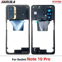 Xiaomi Redmi Note 10 Pro vidurinis rėmelis su lęšio laikikliu, atsarginės dalys Xiaomi Redmi Note 11 4G Note 10 Pro Orange
